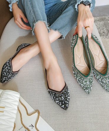 Rhinestone Shoes Women's Flat Bottom