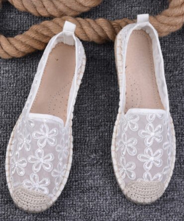Thin Pumps Linen Fisherman Shoes For Women