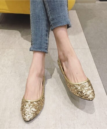 Sequin Flat Shoes