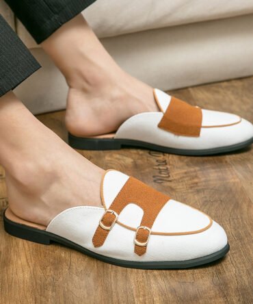 Men's Casual Summer Breathable Closed Toe Semi-slipper Sandals
