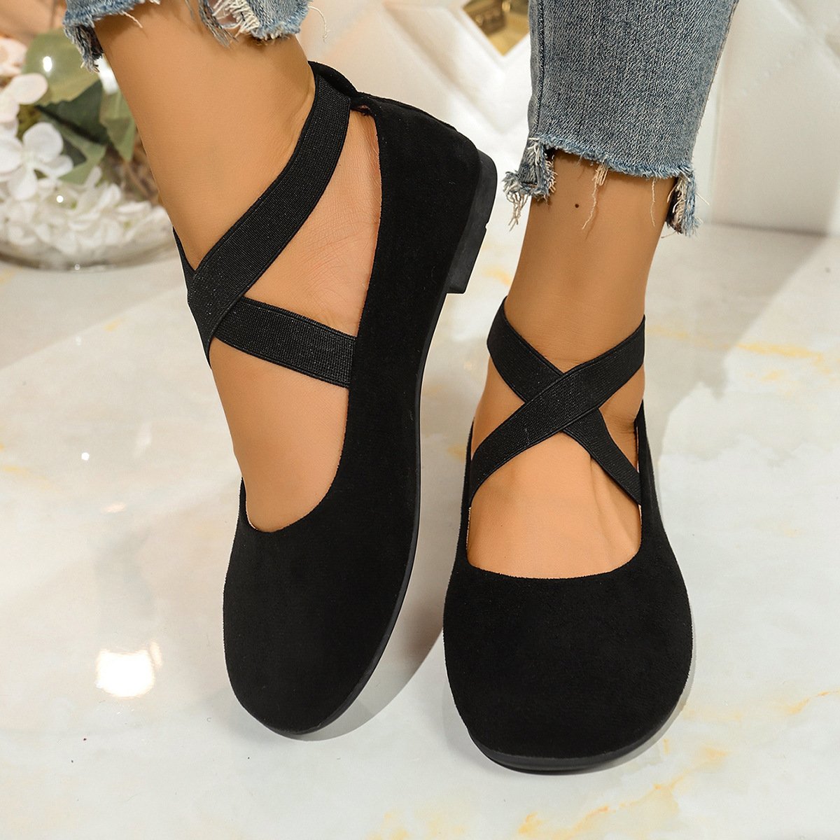 Plus Size Round Toe Flat Bottom Sports And Leisure Women's Shoes